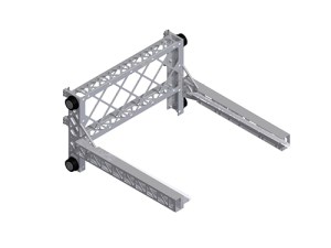 This trolley was designed to be very tall because it would carry a great amount of weight that would want to pull the mechanism out of the ladder. Making the piece longer gives more stability but in turn becomes a heavier piece.